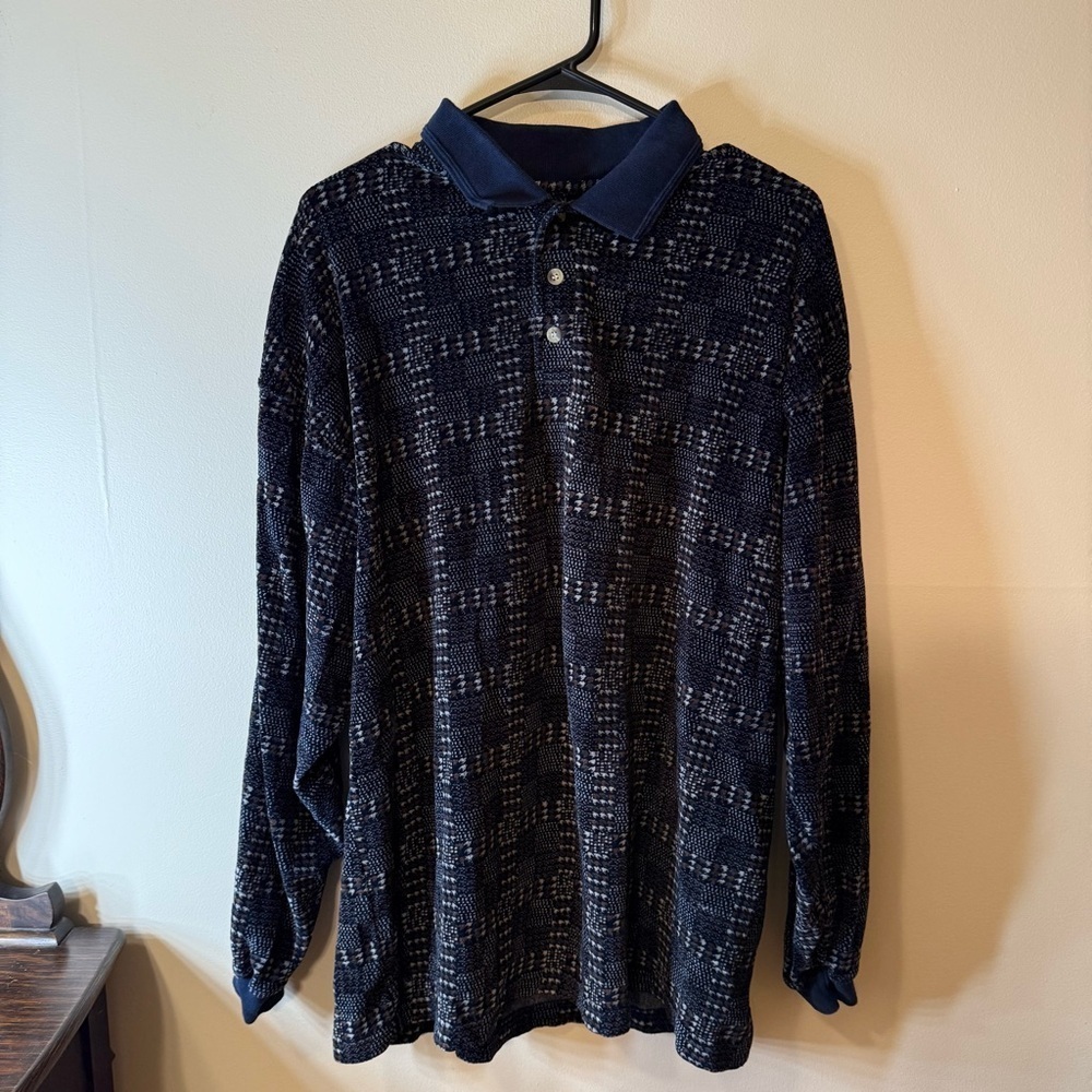 Evan Picone Blue Polo Shirt Versatile Style